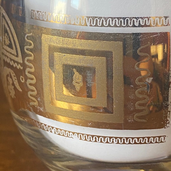 SOLD MCM Culver Gold Glasses & Caddy Carrier Roly Poly Coronet Vintage 22k - Picture 6 of 11